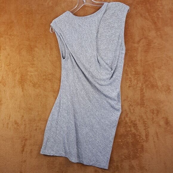 ALEXANDER WANG Womens Top Medium Gray Pullover Knit Tank Asymmetrical Tunic - Picture 3 of 7